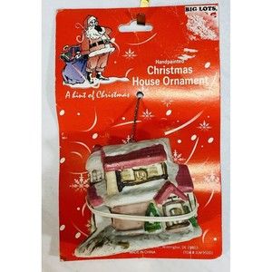 hand painted christmas House  ornaments